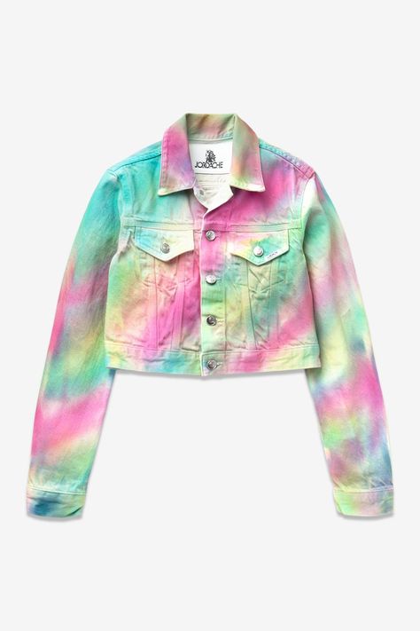 SALE                      – Jordache Customized Pants, Jean Jacket With Patches, Rainbow Coat, Rainbow Jacket, Jacket With Patches, Tie Dye Jackets, Dye Denim, Rainbow Colour, Tie Dye Fashion