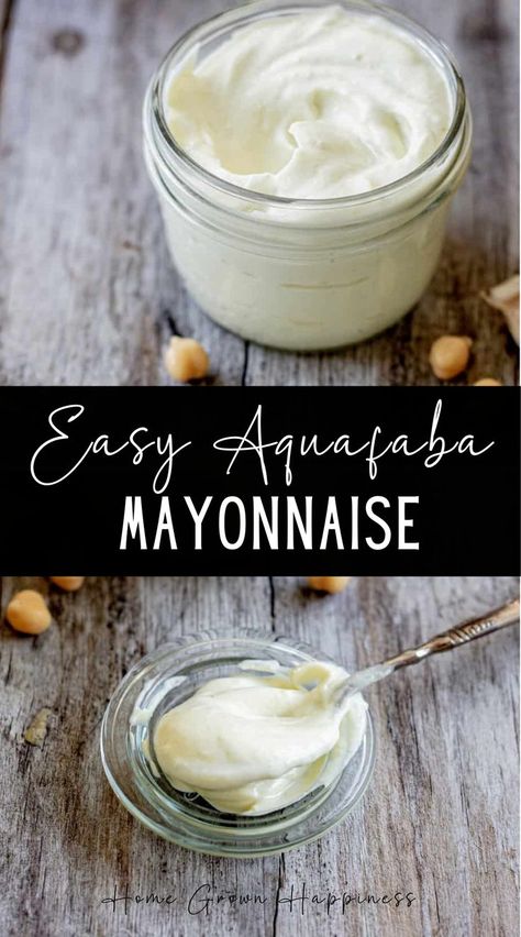 This easy vegan mayo recipe makes a thick and creamy vegan mayonnaise with an optional garlic kick. It’s super easy to make your own mayo! Instead of using egg yolks and egg whites, this vegan recipe uses chickpea brine as a base. Aquafaba Mayonnaise, Garlic Mayo Recipe, Easy Mayo Recipe, Using Egg Yolks, Vegan Mayo Recipe, Vegan Mayonaise, Homemade Mayo Recipe, Metabolism Foods, Mayo Recipe