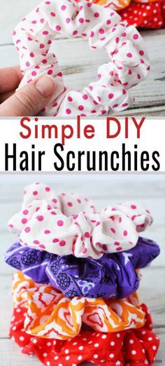 How To Make Scrunchies, Diy Hair Scrunchies, Headband Diy, Scrunchies Diy, Beginner Sewing Projects Easy, Diy Simple, Easy Diy Gifts, Diy Headband, Hair Scrunchies