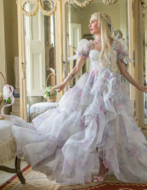 Dress Princess Aesthetic, Fanciful Doll, Pastel Macarons, Belle Gown, Wedding Dress Princess, Handmade Wedding Dress, Organza Gown, Fairytale Gown, Handmade Wedding Dresses