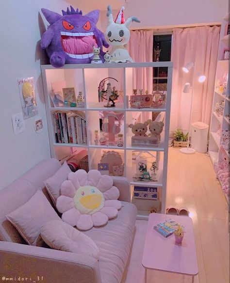 Game Night Aesthetic, Gaming Setup Aesthetic, Gamer Room Design, Room Decor Gaming, Gaming Room Ideas, Apartment Bedrooms, Aesthetic Game, Aesthetic Gaming, Kawaii Room Ideas