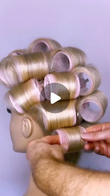 BRAIDS | UPDOS | INSPIRATION on Instagram: "Do you want big bouncy hair? 🙌🏼 Do you use Velcro rollers already? Watch this video from @josephianson and learn how to use them to achieve it?   Grab those rollers and get watching as he shows you step by step how to use Velcros to create big bouncy curls.   Created using @revlonprofessionaluk style Masters  #beyondtheponytail   #hairtutorial #bouncyhair #bighair #hairtutorials #hairdosimple #mobwife #mobwifebob #updohairstyles #bangs #hairstyles #hairideas #bob #bouncy #mobwifeaesthetic #reel #reels #igreels #ighair #hairfashion #hairhack #hairgoals #updostyles #upstyle #tutorialhair #hairart #reelitfeelit #bouncyblowdry #blowout #curltutorials" Curls With Velcro Rollers, Diy Glam Hairstyles, How To Curl Hair With Velcro Rollers, Huge Hair Volume, How To Make Hair Bouncy, Big Soft Curls For Long Hair, How To Use Curlers For Volume, How To Set Rollers In Hair, How To Use Rollers In Hair Tutorials