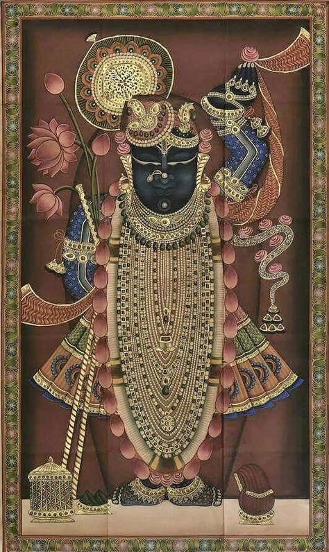 Pichwai Shrinathji Painting, Shreenathji Wallpapers Full Hd, Shree Nathji Wallpaper, Shreenathji Rangoli Design, Shrinathji Image, Srinathji Painting, Krishna Pichwai Painting, Shrinathji Paintings, Pichwai Motifs