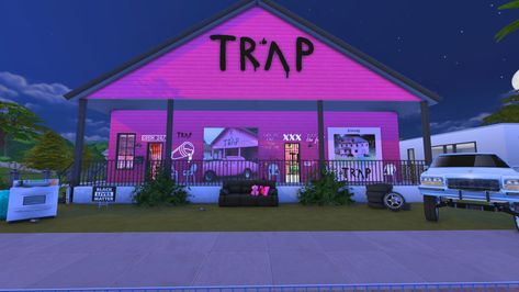 Sims Trap House, Trap House Sims 4 Cc, Sims 4 Trap House, Urban House, Music Museum, Play Sims 4, Sims 4 House Plans, Sims 4 Expansions, Tumblr Sims 4