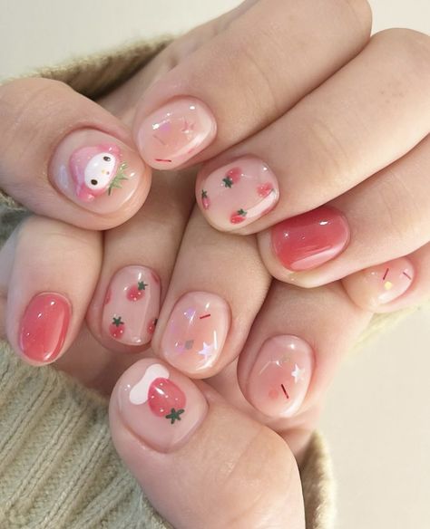 Cute Short Nails, Hello Nails, Cute Simple Nails, Blush Nails, Pretty Gel Nails, Really Cute Nails, Soft Nails, Kawaii Nails, Short Nail Designs