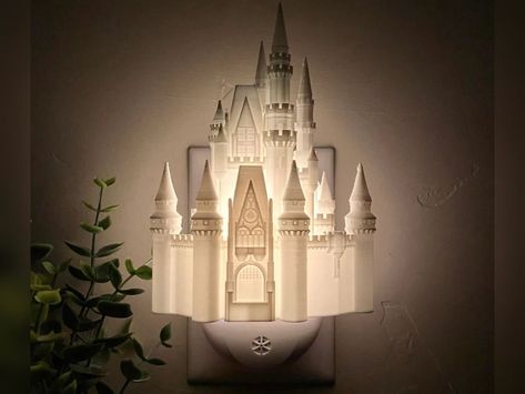 Cinderella Nursery, Cinderella Room, Wall Night Light, Disney Princess Nursery, Castle Night, Disney Princess Room, Disney Room Decor, Disney Bedrooms, Disney House