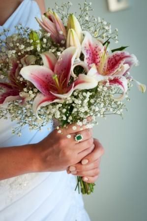 Pink Lily Wedding Flowers, Wedding Bouquets Bride Lilies, Bride Bouquets With Lillies, Stargazer Lilies Bouquet, Wedding Lillies Bouquets, Lilly Bridal Bouquet Lilies, Dahlia And Lily Bouquet, Lillie Wedding Bouquets, Colorful Lily Bouquet