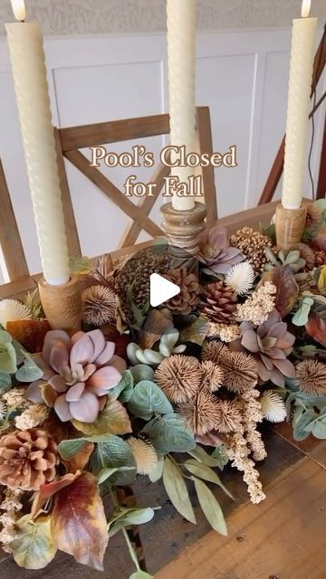 Teresa Bratcher on Instagram: "Don’t let those pool noodles go to waste just because you can’t swim. Repurpose them jnto a stunning Fall centerpiece.   🔗Comment for links to supplies.   Video credit: makinghomematter  Like and follow @teebeeinspired for more home, beauty and DIY finds and tips.   amz @amazon #falldecor  #teebeeinspired #amz #amazondeals  #amazoninfluencer #amazonfinds #dailydeals #shopwithme #shopthelook #HomeDecor #InteriorDesign #HomeInspiration #Decorating #HomeStyling #InteriorDecor #DesignInspiration #HomeInteriors #DecorGoals #HouseBeautiful #CozyHome #HomeSweetHome #DecoratingIdeas" Pool Noodle Centerpiece Ideas, Pool Noodle Candles, Hosting Parties, Mugs Designs, All Things Fall, Pool Noodle, Fall Arrangements, Autumn Table, Thanksgiving Centerpieces