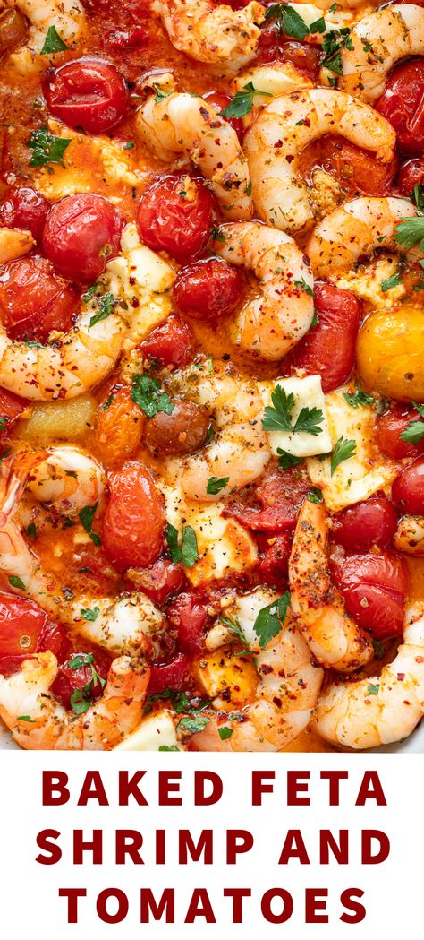 Feta Shrimp, Cherry Tomato Recipes, Baked Feta, Shrimp Recipes Healthy, Feta Recipes, Shrimp Recipes For Dinner, Sustainable Seafood, Shrimp Recipes Easy, Shrimp Dishes