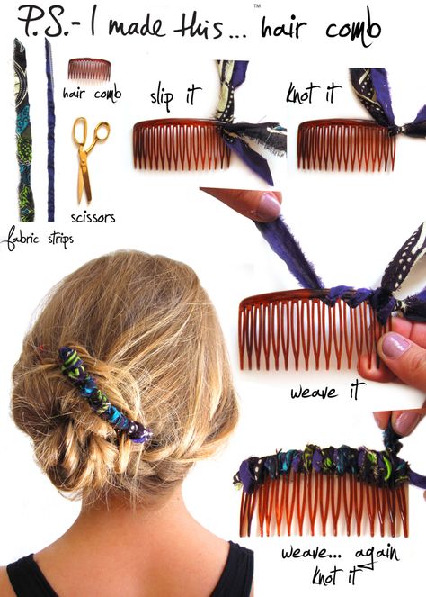 DYI hair comb! from http://psimadethis.com Hair Combs, Diy Hair Accessories, Accessories Diy, Hair Dos, Hair Comb, Diy Hairstyles, Brunei, Hair Jewelry, Diy Fashion