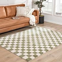 Kitchen Runner Rug Farmhouse, Dining Area Rug, Checkered Area Rug, Tiles Living Room, Boho Carpet, Green Checkered, Carpet Squares, Living Room Tiles, Geometric Carpet