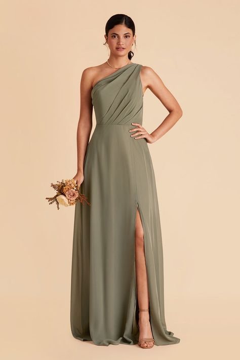 Green Chiffon Bridesmaid Dress, Greek Dress, Green Bridesmaid Dress, Moss Dress, Green Chiffon Dress, Bridesmaid Dress Chiffon, Wedding Roles, One Shoulder Bridesmaid Dresses, One Shoulder Bridesmaid