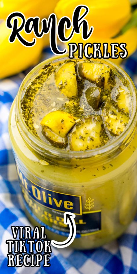 Ranch Dill Pickles Recipe, Ranch Pickles, Pickle Spears, Pickle Seasoning, Rum Truffles, Pickle Recipes Homemade, Low Fat Snacks, Produce Recipes, Pickle Recipe