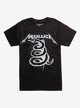 Metallica Black Album Art T-Shirt, BLACK Metallica Black Album, Camisa Rock, Metallica Black, Hot Topic Shirts, Metallica Shirt, Metallica T Shirt, Metal T Shirts, Music Tees, James Hetfield