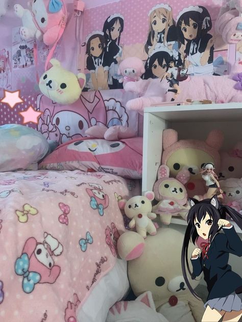 Cutecore Bedroom Ideas, Cute Core Bedroom, Kawaii Core Room, Kawaiicore Bedroom, Cutecore Bedroom, Cutecore Room, Anime Bedroom Ideas, Anime Bedroom, Kawaii Room Ideas