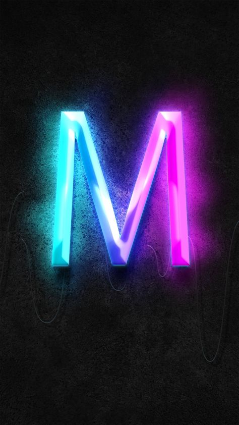 Letter M Wallpaper, Wallpaper Alphabet, Wallpaper Status, M Images, M Name, M Letter Images, Neon Typography, Letter Wallpaper, M Wallpaper