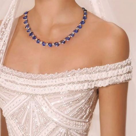 Radiate elegance on your special day with our Ceylon blue sapphire pear-shaped necklace, accented with dazzling diamonds. Complete your bridal ensemble with this timeless piece of jewelry👰‍♀️❣️ #Hautejewelry #Highjewelry #Finejewelry #Bridaljewelry #Sapphirenecklace #Timelessjewelry #bluesapphire #sapphirewithdiamond #necklace #bridalnecklace #luxuryjewelry #benjaminfinejewelry Product Reference :NS-23006 We accept all major credit cards!💳 Now selling on 1stDibs too!! Visit Us : www.benj... Luxury Jewelry Collection, Haute Jewelry, Real Diamond Necklace, Ceylon Blue Sapphire, Jewelry Show, Royal Jewelry, Sapphire Necklace, Timeless Jewelry, Gems Jewelry