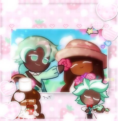 Creds to the original artist! ^_^ ⋆ 🎀 ⋆ Mint Choco x Cocoa edit!! ⋆ 🍮 ⋆ Give creds if u rep0st!! Mint Cocoa Cookie Run, Mint Choco Cookie X Cocoa Cookie Run, Mint Choco Cookie Run, Cocoa Cookie Run, Mint Choco Cookie, Crk Icons, Avocado Cookies, Mint Cocoa, Custard Cookies