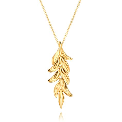 PRICES MAY VARY. Statement Necklace: This leaf long necklace is simple and elegant, and the unique multi-layer leaf pendant is smart and gorgeous. With the long gold chain necklace perfectly decorated your body. The simple Y necklace can easily match various styles. Whether it is a T -shirt, a dress or as a sweater necklace, this stylish 18K gold -plated long necklace can provide amazing visual effects, making you a bright spot in the crowd. 18K Gold Chain Necklace: This golden long chain neckla Gold Leaf Necklace, Sweater Necklace, Pearl Statement Necklace, Golden Leaf, 18k Gold Chain, Gold Long Necklace, Dainty Gold Necklace, Chain Fashion, Long Chain Necklace