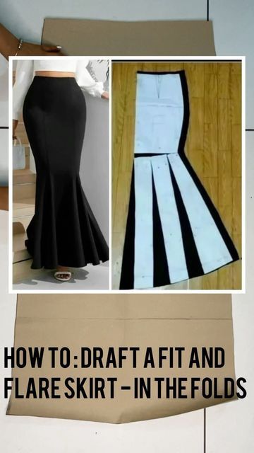 Mermaid Skirt Pattern, Clothing Pattern Design, Dress Sewing Tutorials, Instagram Add, African Inspired Clothing, Sewing Tutorials Clothes, Diy Clothes Design, Basic Skirt, Trumpet Skirt