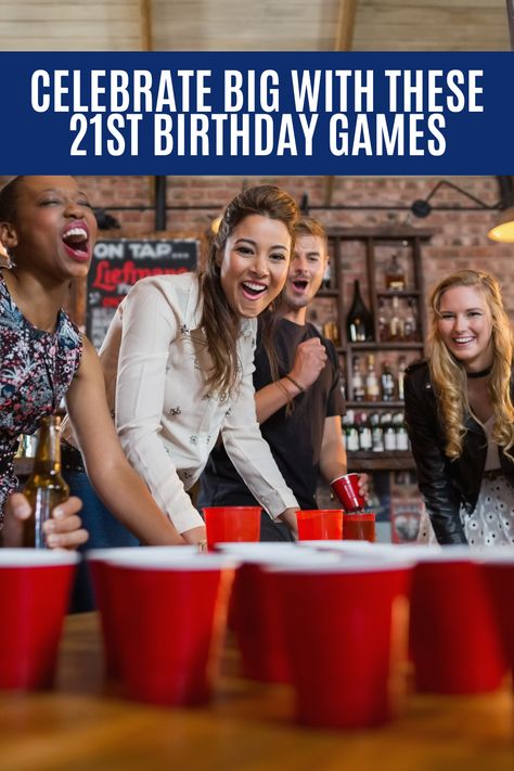 21st Birthday Games For Your Wild Crew In 2023 - Fun Party Pop Games With Alcohol, 21st Birthday Games, 21st Birthday Party Games, Family Reunion Shirts Designs, Birthday Games For Adults, Pool Party Games, Home Party Games, Mystery Dinner Party, 21st Birthday Party