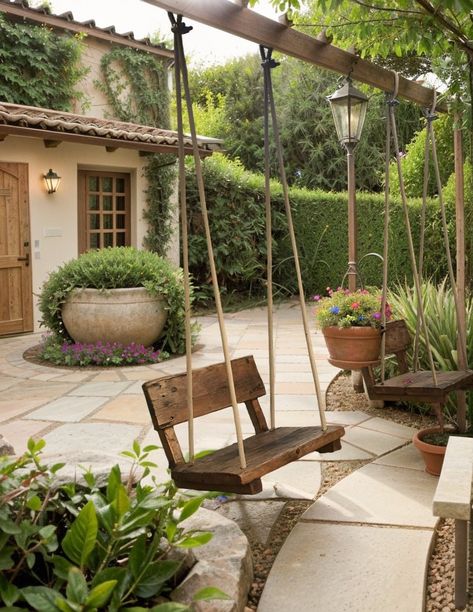 Transform your outdoor space with the rustic charm of our Tree Swings for Adults. Handcrafted from chesnut wood, each swing showcases unique character and charm, making it a standout piece in any garden or backyard. 🛠️Assembly *  Rope and carabiners will be sent to you assembled. Wood will be sent to you in 2 pieces, you can easily install it with 2 screws with the help of allen. 🗝️Key Features: * Table Thickness: 4 cm * Rope length The rope length you select in the list refers to the total le Swinging Outdoor Chair, Outdoor Swings For Adults Backyards, Adult Swings Backyard, Backyard Yoga Space, Outdoor Swings For Adults, Monkey Bars For Backyard, Cozy Backyard Ideas, Swings For Adults, Forest Backyard