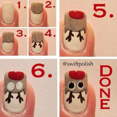 Nail Christmas, Nailart Tutorial, Christmas Nail Polish, Nail Pinterest, Xmas Nail Art, Nail Art Pictures, Pinterest Video, Cute Christmas Nails, Polish Ideas