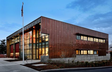 Firestation 30 / Schacht Aslani Architects, © Mike Jensen Metal Panels Architecture, Fire Hall, Live Work Space, Chamonix Mont Blanc, Fahrenheit 451, Hot House, House Fire, Fire Rescue, Fire Dept