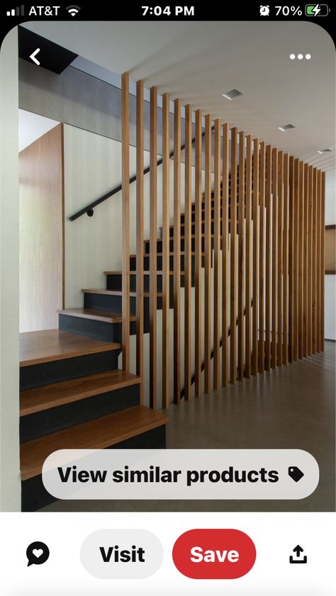 Timber Slats Staircase, House Stairs Ideas Modern, Teak Staircase, Modern Stairwell, Stairwell Design, Wooden Staircase Railing, Staircase Interior Design, Stairs Design Interior, Staircase Remodel