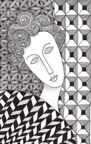 Geometric Zentangle, Zentangle Kunst, Geometrical Shapes, Doodle Art Drawing, Mandala Art Lesson, White Drawing, Soyut Sanat Tabloları, Zentangle Drawings, Indian Art Paintings