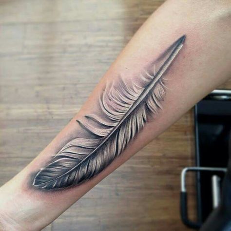 Love feather tattoo. White Feather Tattoos, Eagle Feather Tattoos, Alas Tattoo, Tattoo Feather, Indian Feather Tattoos, Feather Tattoo Design, Geniale Tattoos, Feather Tattoo, White Feather