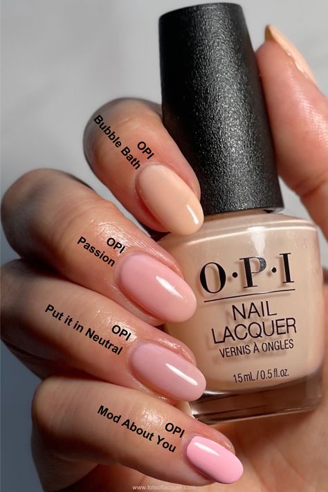 Opi Natural Nail Base Coat, Passion Nail Polish Opi, Opi Sheer Pink Gel Polish, Opi It's A Girl, I Met My Soulmate Opi, Opi Bubble Bath And Bare My Soul, Wedding Opi Nail Polish, Opi We Canyon Do Better, Love Is In The Bare Opi Gel Polish