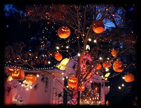 Halloween Diy Outdoor, Halloween Decor Diy, Casa Halloween, Adornos Halloween, Halloween Tags, Halloween Yard, Halloween Displays, Easy Diy Halloween, Halloween Trees