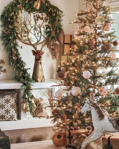 New England Christmas, Woodland Christmas Decor, Woodland Christmas Tree, Christmas Tree Decorating Ideas, Tree Decorating Ideas, Personalization Mall, Christmas Tree Decorating, Snowy Trees, Tree Decorating