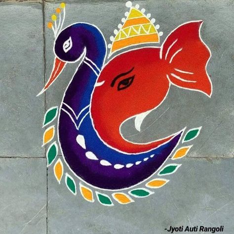 10+ Lord Ganesha rangoli designs • K4 Craft Rangoli Designs Latest Rangoli Designs Latest Unique, Rangoli Designs Unique Beautiful, Easy Ganesha Rangoli, New Rangoli Designs Creativity Easy, Ganesha Rangoli Design Simple, Rangoli Designs Latest Unique For Diwali Easy, Diwali Rangoli Designs Unique Easy, Unique Rangoli Designs For Competition, Unique Rangoli Designs Diwali