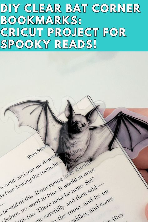 How to Create Clear Corner Bat Bookmarks with Cricut Clear Bookmark Ideas, Bookmarks With Cricut, Cricut Bookmarks, Bat Bookmark, Bat Images, Bookmark Ideas, Party Plan, Corner Bookmarks, Cricut Designs