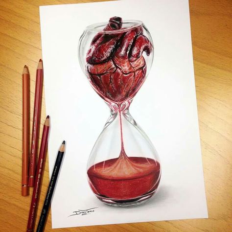 Hourglass Drawing, Art Du Croquis, Couple Drawing, Drawing Eyes, Deep Art, Drawing Faces, Heart Drawing, Medical Art, Human Heart