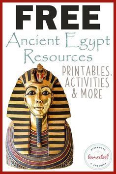 Whether your kids are studying Ancient Egypt or they are just fascinated with one of the queens or pharaohs for a specific projects, you’ll need these resources and printables from Homeschool Giveaways to help get you started. I have gathered some printables, activities and more to help create a unit study, if you want to study about Ancient Egypt. Ancient Egypt Unit Study, Ancient Egypt Lessons, Ancient Egypt Crafts, Ancient Egypt Activities, Egypt Lessons, Ancient Egypt For Kids, Ancient Egypt Unit, Egypt Activities, Princess School