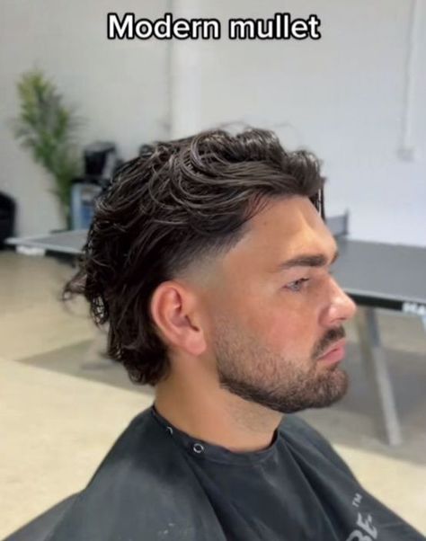 Mens Mid Long Hairstyles, Men’s Long Hair Mullet, Flowy Mens Haircut, Tapered Long Hair Men, Temple Fade Mullet, Men’s Hairstyles Middle Part Hair, Men’s Long Hairstyles Wavy, Mullet Hairstyle Long Hair, Long Wavy Haircuts Men