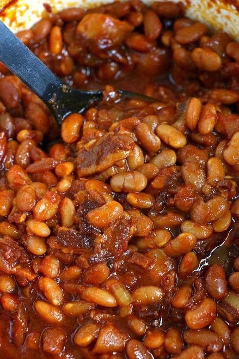 Baked Beans Recipe Crockpot, Crockpot Baked Beans, Crockpot Sides, Homemade Baked Beans Recipe, Homestyle Meals, Beans Recipe Crockpot, Bake Beans, Baked Beans From Scratch, Dry Beans Recipe