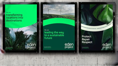 Climate Crisis Posters, Sustainable Presentation, Climate Photography, Keyvisual Design, Lines In Nature, Green Graphic Design, The Eden Project, Environmental Movement, Brand Architecture