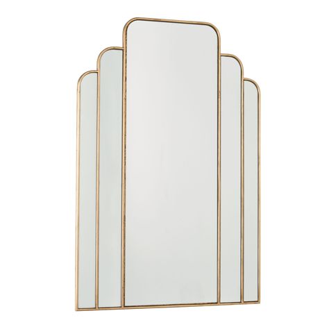 Skovgaard Rectangle Mirror With Gold Detail |  | Persora Miami Art Deco Interior Design, Modern Art Deco Bathroom, Art Deco Spiegel, Mobile Spa, Loft Bathroom, Project House, Art Deco Bathroom, Deco Bathroom, Art Deco Mirror