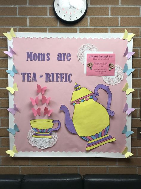 Mother's Day Bulletin Board #RHMS #elementary #bulletinboard #bulletin #board #mother #mothersday #mothers #privateschool #montessori #montessorischool #tea #mothersdayteaparty #teachers #teacher #teacherideas #preschool Preschool Mother’s Day Celebration, Mother’s Day Bulletin Board, Mother's Day Board Decoration Ideas, Mother's Day Bulletin Board Ideas, Mothers Day Bulletin Board, Mothers Day Crafts Preschool, Egypt Crafts, Birthday Board Classroom, Preschool Boards