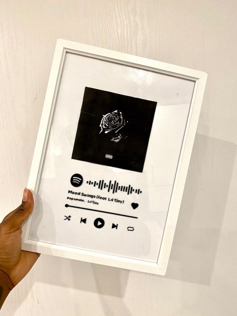 Spotify Song Plaque Song Code File Glass Tile Song DF7 Glass Music Plaque, Spotify Song Plaque, Spotify Plaque, Music Greeting Cards, Song Plaque, Music Plaque, Army Room Decor, Plaque Design, Page Borders Design