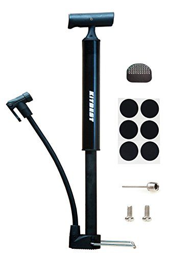 Bike Pump Kitbest Aluminum Alloy Portable Bike Floor Pump Mountain Road Hybrid  BMX Bike Tire Pump Floor Bicycle Air Pump Compatible with Presta  Schrader Valve  Sports Ball Black ** Continue to the product at the image link. Bicycle Pumps, Ball Pump, Bicycle Pump, Bike Pump, Bike Tools, Rv Accessories, Bmx Bike, Bicycle Tires, Mountain Road