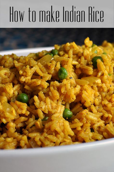 This fragrant Indian Style Rice Recipe is flavored with Indian spices, onion, garlic, and sweet peas. It's better than takeout and so simple to make. #indian #rice #indianrice #howto #easy | alittleandalot.com Rice Recipes Indian, Meat Meals, Indian Rice Recipes, Indian Butter Chicken, Rice Side, Indian Rice, Better Than Takeout, Sweet Peas, Quick Dinner Recipes