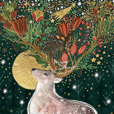 Christmas Art Gifts, King Of The Forest, The Stag, Wildlife Artwork, Boxed Christmas Cards, Brighton Uk, Whimsical Art, Christmas Art, Inspirational Gifts