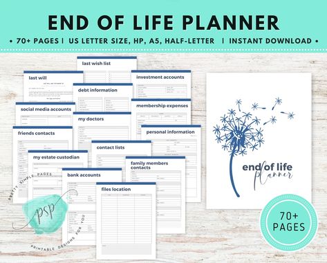 Estate Planning Binder, Final Wishes, Estate Planning Checklist, Emergency Binder, Document Organizer, Life Binder, Perfect Planner, Planning Checklist, Planner Printables Free