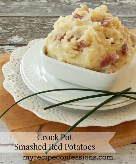 Crockpot Red Potato Recipes, Recipes With Red Potatoes, Red Skin Potatoes Recipe, Potatoes Crockpot, Potato Recipes Crockpot, Red Skin Mashed Potatoes, Smashed Red Potatoes, Cooking Red Potatoes, Mashed Red Potatoes