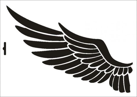 Wing Stencil, Wings Stencil, Small Wing Tattoos, Wing Silhouette, Wings Template, Eagle Wing Tattoos, Winged Stencil, Traditional Eagle, Wings Icon